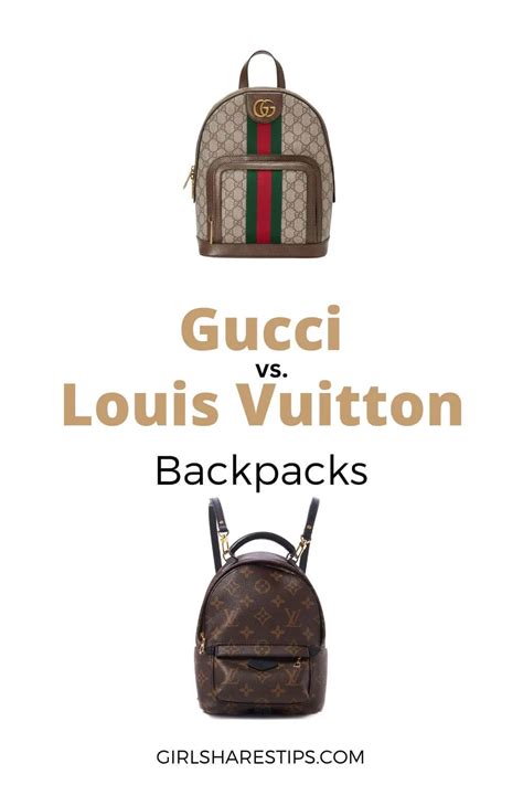 gucci vs louis vuitton backpack|louis vuitton versus gucci belts.